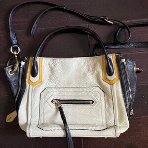Oryany Mini "Ruby" Colorblock Italian Grain Leather Bag